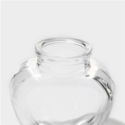 Набор стеклянных баночек для сыпучих продуктов с пробковой крышкой Доляна «Парфе. Сердце», 150 мл, 8×4×9,5 см, 12 шт